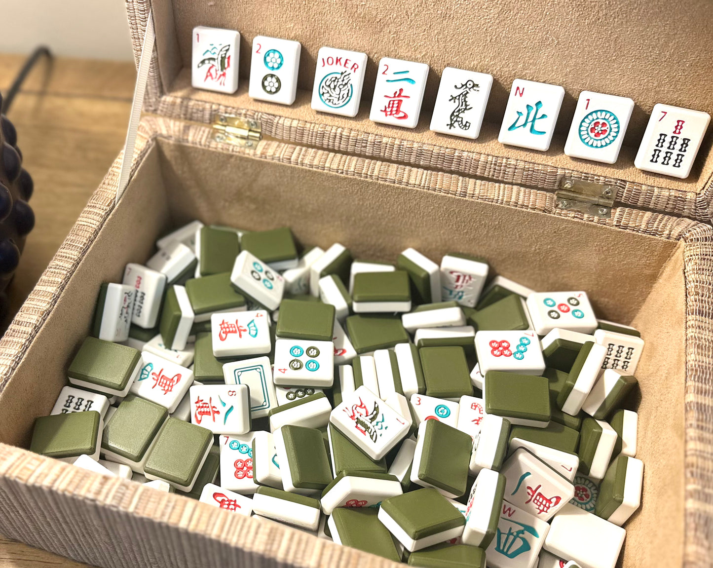 Two Tone Waterproof American Mahjong Set - “The Hank”