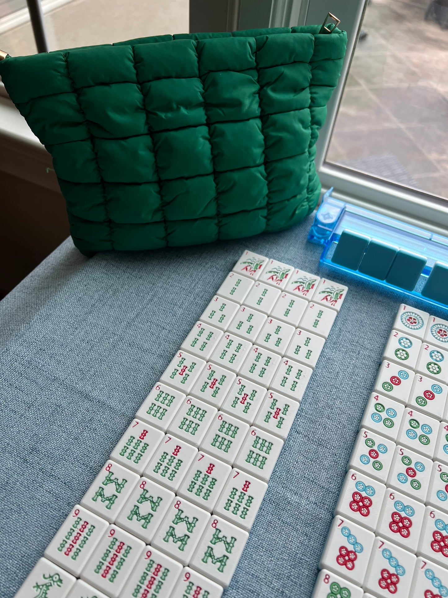 Two Tone Waterproof American Mahjong Set - Spring Colors