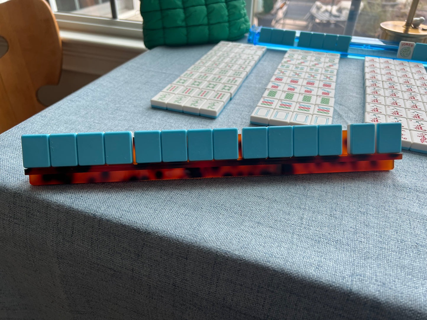 Two Tone Waterproof American Mahjong Set - Spring Colors