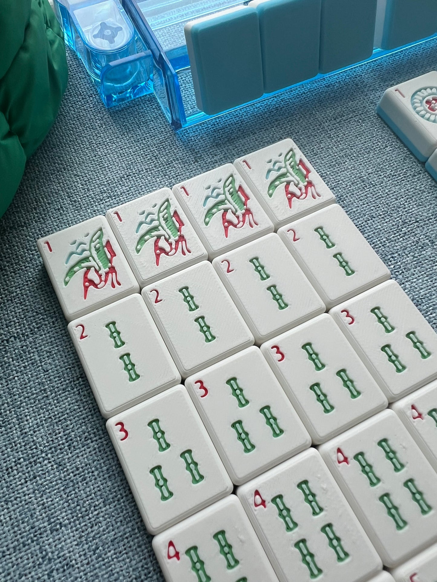 Two Tone Waterproof American Mahjong Set - Spring Colors
