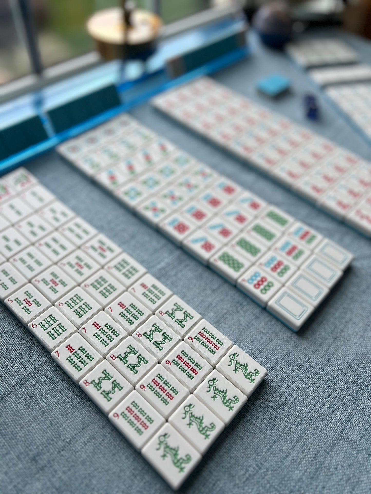 Two Tone Waterproof American Mahjong Set - Spring Colors