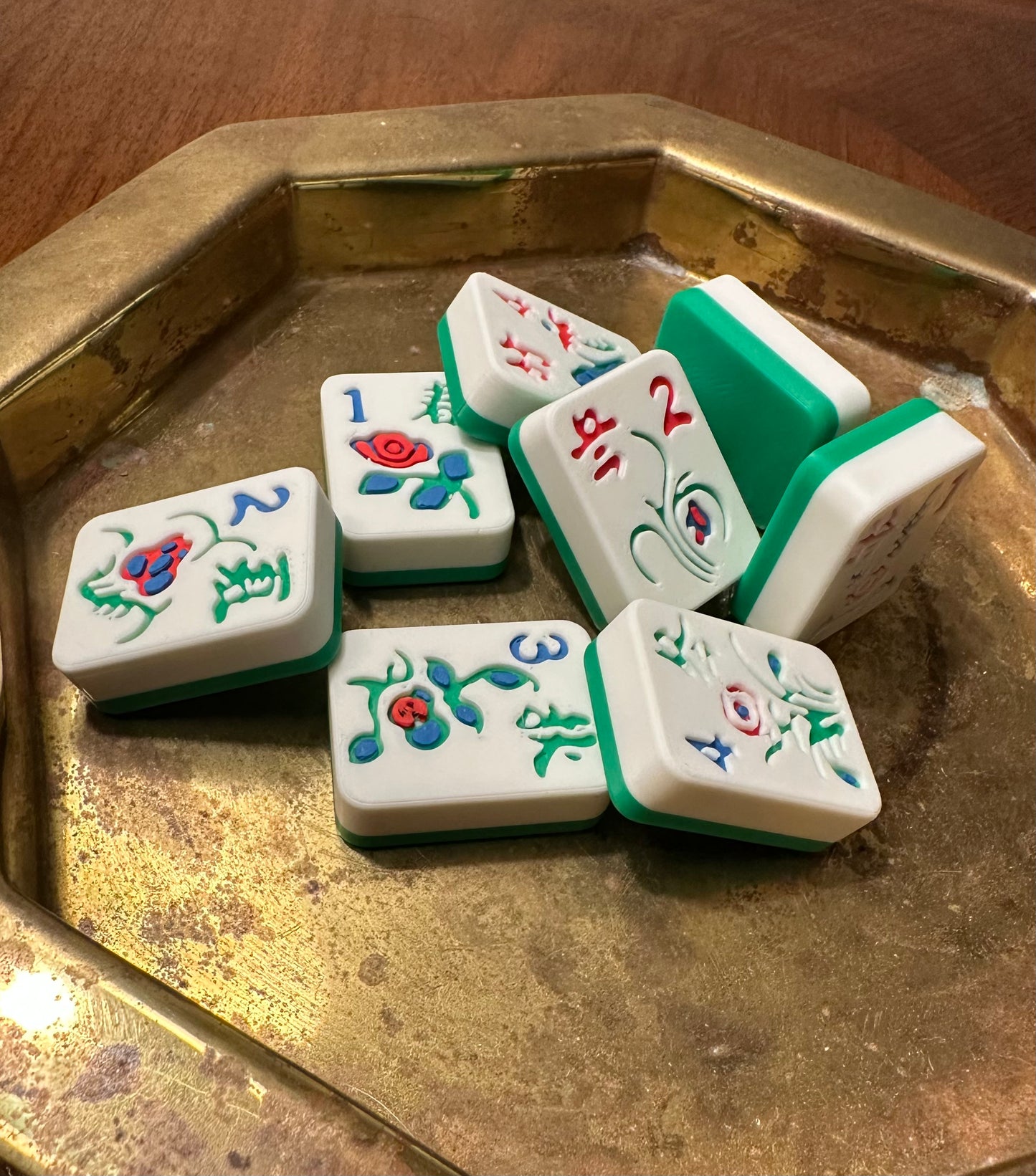 Two Tone Waterproof Chinese Mahjong Set