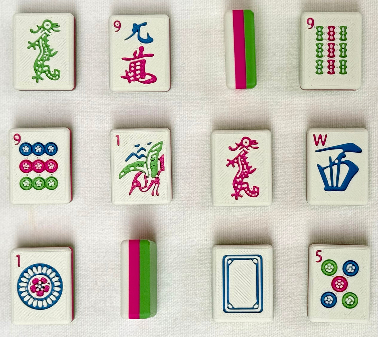 Three Tone Waterproof American Mahjong Set - “The Bloom”