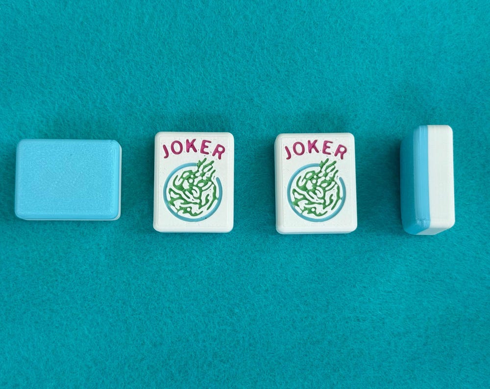 Two Tone Waterproof American Mahjong Set - Spring Colors